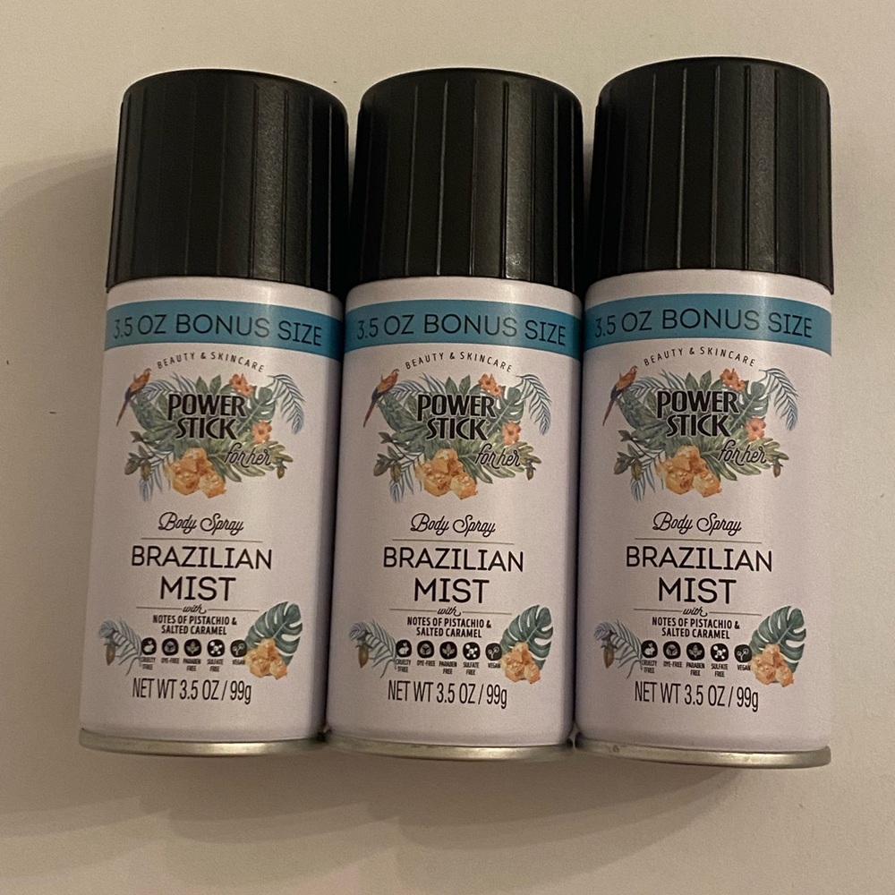 FINAL PRICE DROP Power Stick Brazilian Mist Body Spray Pistachio Salted Caramel